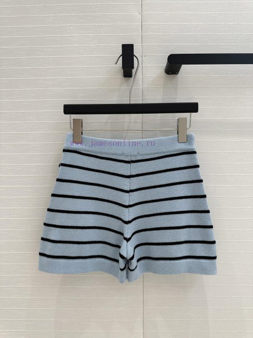 High End Quality | 25s New Product BK76902 Coco Chanel Girls' Macaron Blue Stripe Knitted Skirt inlflfu4 - Image 10