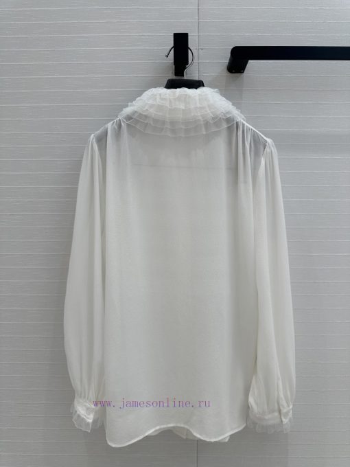 High End BC76935 V Series Socialite Wearing Retro Court Style Lace And Lace Silk Shirt With 100 s9cl0beq - Image 9