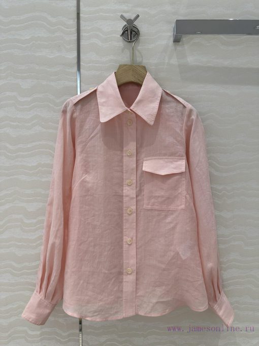 High End AC76883 Zm Vacation Style White Rich And Beautiful Must Enter High-end 100% Linen Shir 5jvsroz1