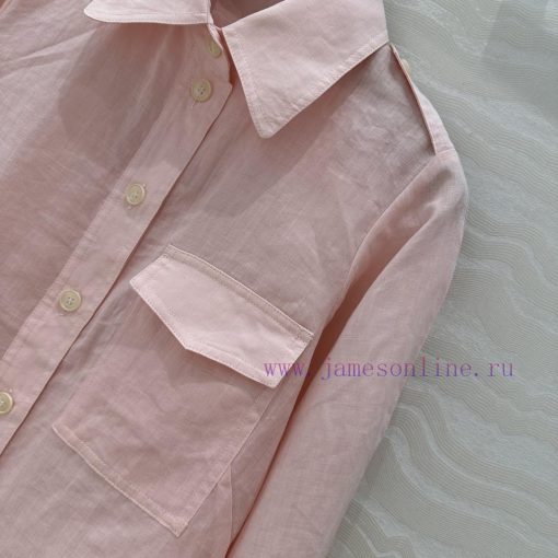 High End AC76883 Zm Vacation Style White Rich And Beautiful Must Enter High-end 100% Linen Shir 5jvsroz1 - Image 5