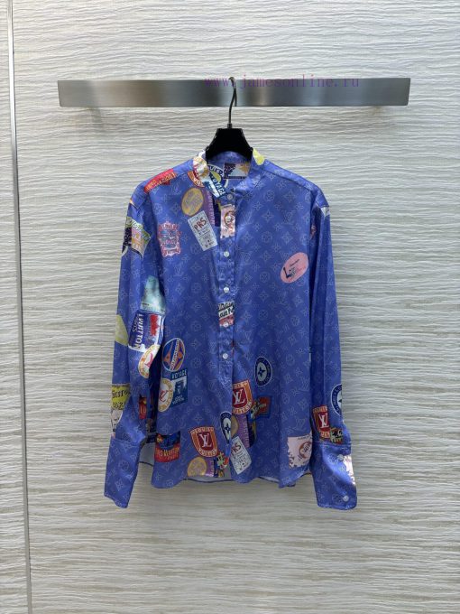 CC77200 Louis Vuitton 25 Early Spring New Collection Stamp Pattern Jacquard Series Stand Up Col hnhbdljy