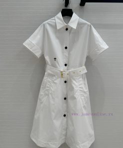 Strongly Recommend BL76950 Dior 25 Spring/Summer New Short Sleeved Lining Dress With Pearl Buck 4cnkbfjr