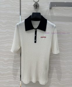 Top Selling Recommendation: AT75338 Miu Miu Girl's Outfit Fashionable And Sharp Cut Polo Collar o9sltllg