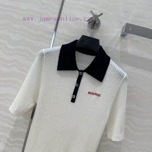 Top Selling Recommendation: AT75338 Miu Miu Girl's Outfit Fashionable And Sharp Cut Polo Collar o9sltllg - Image 3