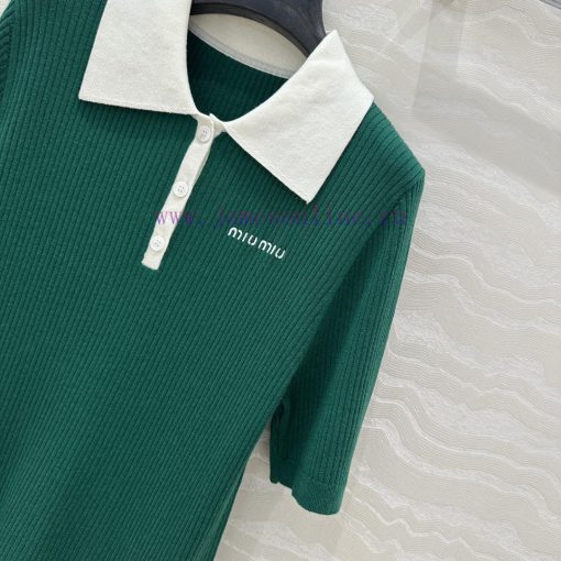 Top Selling Recommendation: AT75338 Miu Miu Girl's Outfit Fashionable And Sharp Cut Polo Collar i3qcrey3 - Image 4