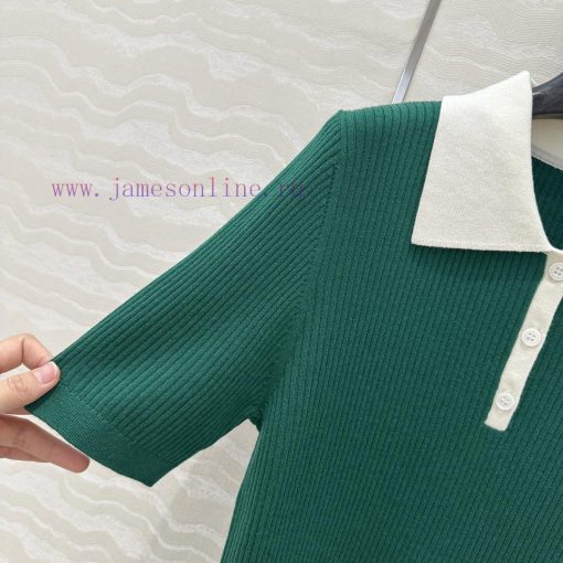Top Selling Recommendation: AT75338 Miu Miu Girl's Outfit Fashionable And Sharp Cut Polo Collar i3qcrey3 - Image 6
