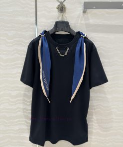 AT76955 By The Pool Sailing Vacation Series High Intelligence Wearing Silk Scarf T-shirt Made O 5encqy2t