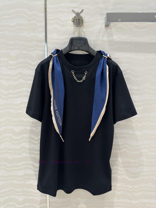 AT76955 By The Pool Sailing Vacation Series High Intelligence Wearing Silk Scarf T-shirt Made O 5encqy2t
