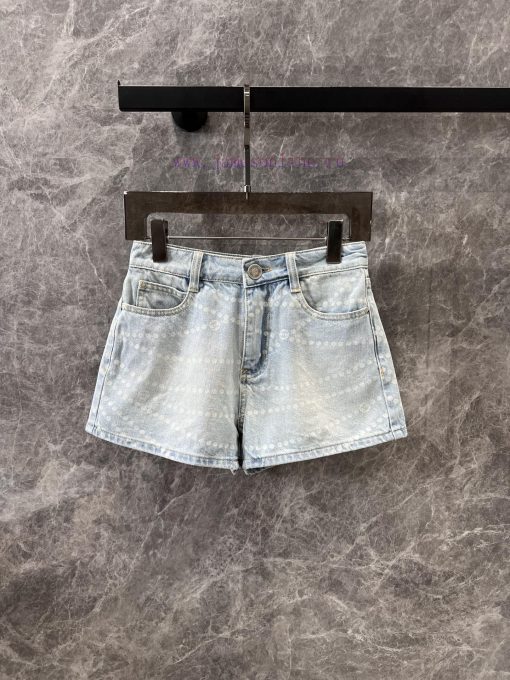 ZK60988 Chanel 25Ss Spring/Summer New Laser Pearl Chain Denim Shorts | Customized YB Twill Cott 5iiy4qjk