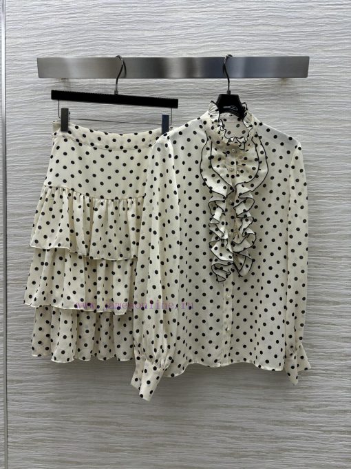 CT77208 Valentino 25 Spring/Summer New Collection Mushroom Edge Polk Set Skirt Mushroom Edge St 14kr77lf