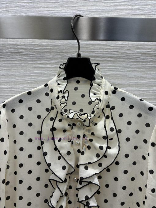 CT77208 Valentino 25 Spring/Summer New Collection Mushroom Edge Polk Set Skirt Mushroom Edge St 14kr77lf - Image 4