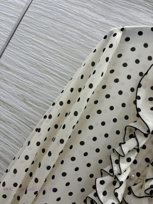 CT77208 Valentino 25 Spring/Summer New Collection Mushroom Edge Polk Set Skirt Mushroom Edge St 14kr77lf - Image 5