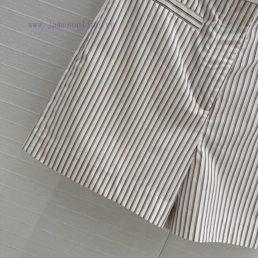 BK77210 Fe * 25 Spring/Summer New Product Stripe Printed High Waist Shorts Positioning Logo Emb knj79k08 - Image 7