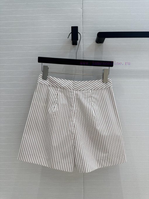 BK77210 Fe * 25 Spring/Summer New Product Stripe Printed High Waist Shorts Positioning Logo Emb knj79k08 - Image 10