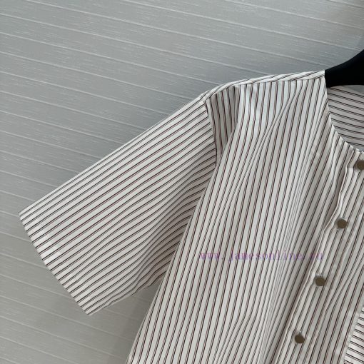 BC77211 Fe * 25s New Product Small High Waisted Striped Short Sleeved Shirt With Temperament An bjd0vrbm - Image 5