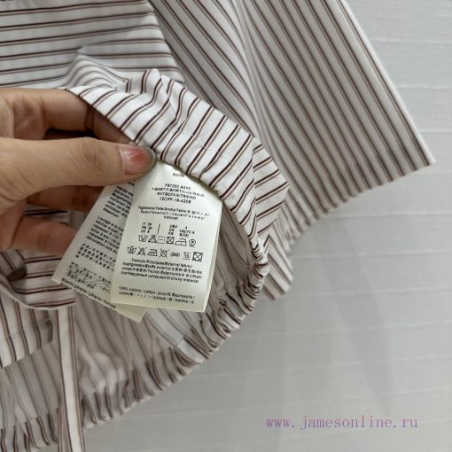 BC77211 Fe * 25s New Product Small High Waisted Striped Short Sleeved Shirt With Temperament An bjd0vrbm - Image 8