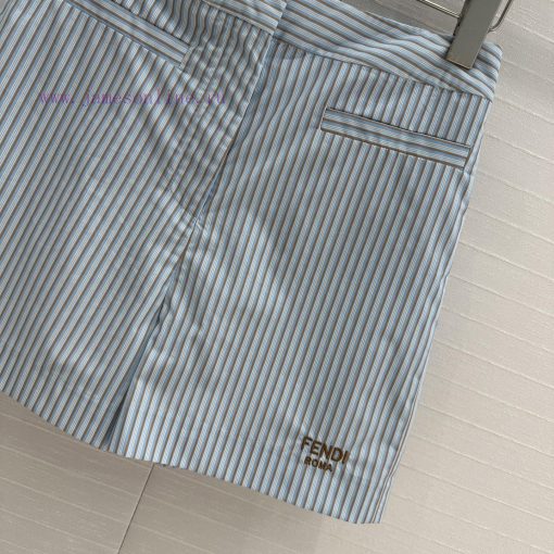 BK77210 Fe * 25 Spring/Summer New Product Stripe Printed High Waist Shorts Positioning Logo Emb mxeyh23f - Image 8