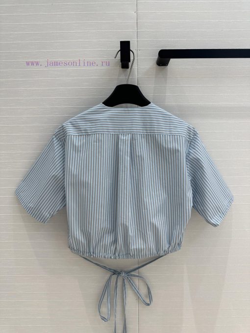 BC77211 Fe * 25s New Product Small High Waisted Striped Short Sleeved Shirt With Temperament An wbbdf96z - Image 10