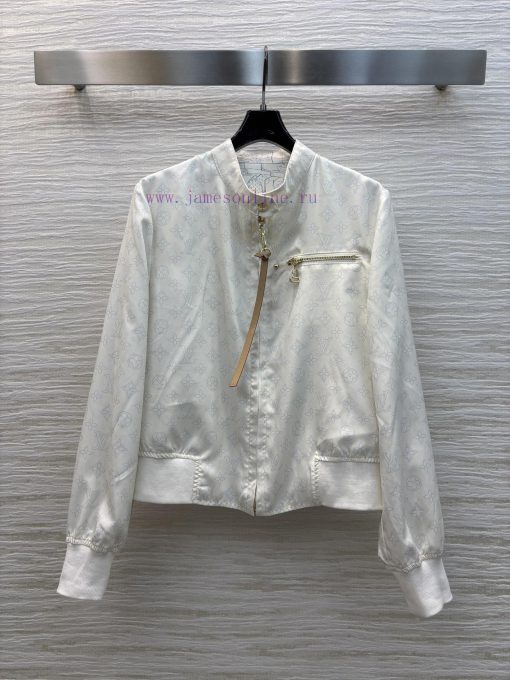CW77223 Louis Vuitton 25 Early Spring New Collection Double-sided Printed Stand Up Collar Jacke 4a5ve0ed