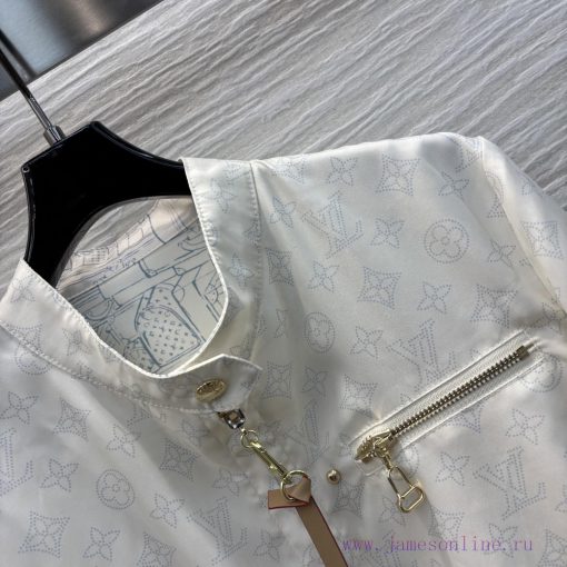 CW77223 Louis Vuitton 25 Early Spring New Collection Double-sided Printed Stand Up Collar Jacke 4a5ve0ed - Image 5