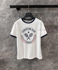 ZT60992 Dior 25Ss Spring/Summer New Tennis Paddle Printed Round Neck T-shirt | Developed By Yb 15udgyfd