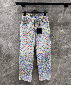 ZK60996 Louis Vuitton 25 New Colorful Checkered Pants | The Design Of The Pants Is Amazing And 9tqejnh1