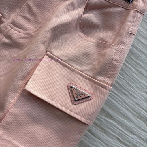 CB77228 Prada 25 Spring/Summer Double Pocket Triangular Pink Work Half Skirt Exquisite And Hand 2ro42mum - Image 8