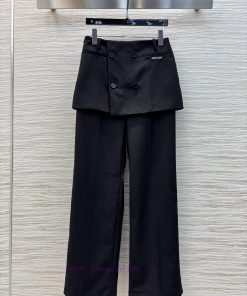 CK77230 Miu Miu 25 Early Spring New Style Straight Leg Skirt Curtain Pants With Easy To Handle pr5nr2z5
