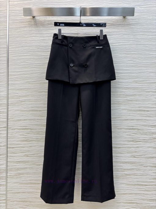CK77230 Miu Miu 25 Early Spring New Style Straight Leg Skirt Curtain Pants With Easy To Handle pr5nr2z5