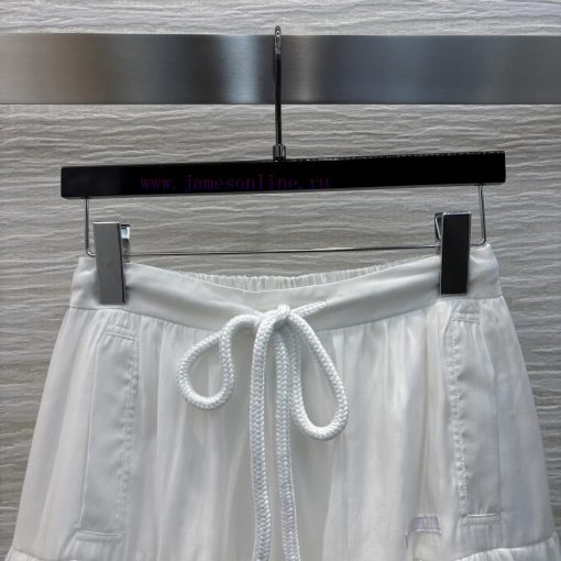 CB77229 Prada 25 Spring/Summer Elastic Waisted Umbrella Shaped Skirt Custom Made Of Silk And Co rtdjl98g - Image 3