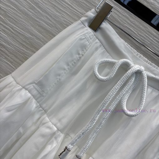 CB77229 Prada 25 Spring/Summer Elastic Waisted Umbrella Shaped Skirt Custom Made Of Silk And Co rtdjl98g - Image 4