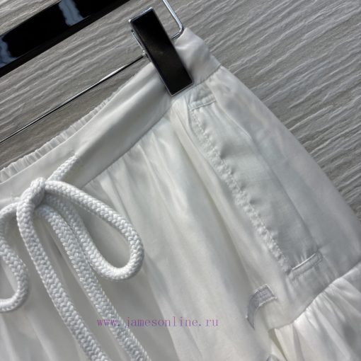CB77229 Prada 25 Spring/Summer Elastic Waisted Umbrella Shaped Skirt Custom Made Of Silk And Co rtdjl98g - Image 5