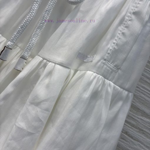 CB77229 Prada 25 Spring/Summer Elastic Waisted Umbrella Shaped Skirt Custom Made Of Silk And Co rtdjl98g - Image 8