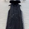 CL77235 Dior 25 Early Spring New Item Nylon Hooded Sleeveless Dress With Double-sided Logo Ribb wjelxf7h