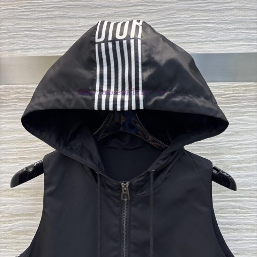 CL77235 Dior 25 Early Spring New Item Nylon Hooded Sleeveless Dress With Double-sided Logo Ribb wjelxf7h - Image 3