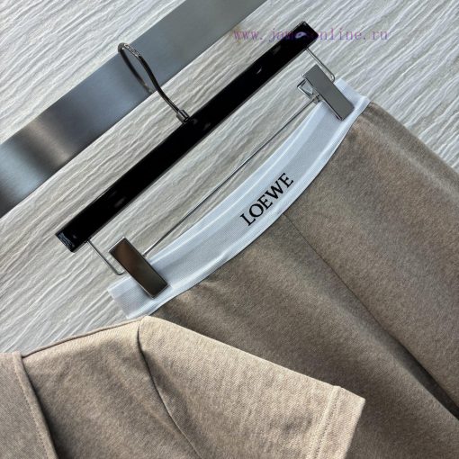 CT77239 Loewe 25 Early Spring New Collection Lazy Suit Polo Collar Short Sleeved Top+elastic Wa 8d9vters - Image 5