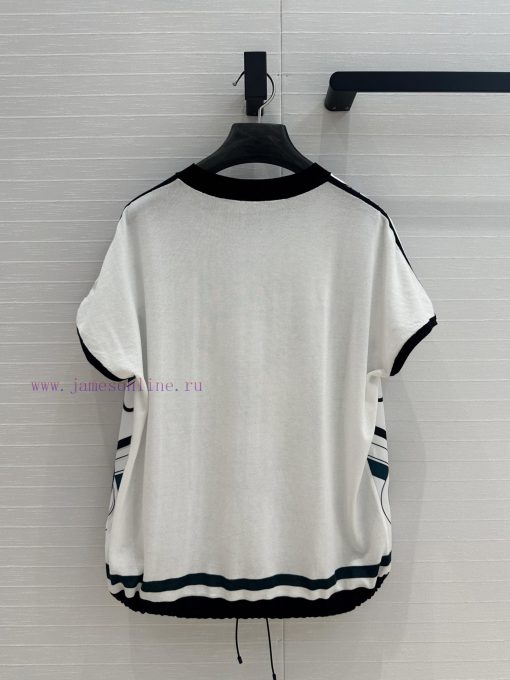 BT77253 Hermes 25 Early Spring New Product Saddle Printing Splicing Knitted Top Printed Surface xm9fbhph - Image 9