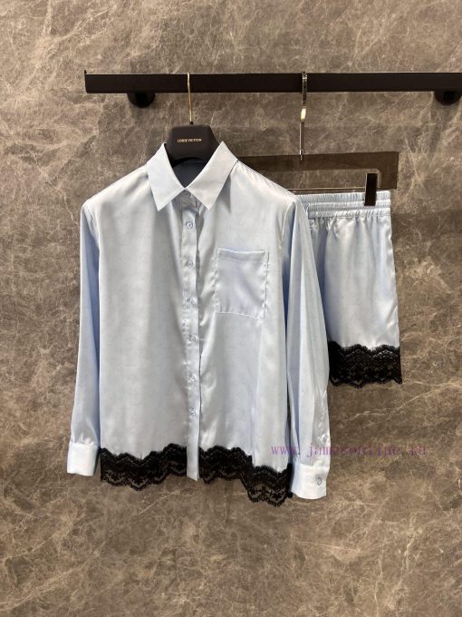 ZT61003 Louis Vuitton 25Ss Spring/Summer New Lace Printed Shirt+Shorts Set | Produced With Impo 9vnk8mm2 - Image 2