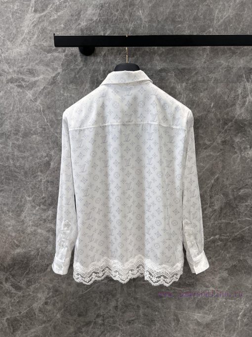 ZT61003 Louis Vuitton 25Ss Spring/Summer New Lace Printed Shirt+Shorts Set | Produced With Impo 0582c9cf - Image 4