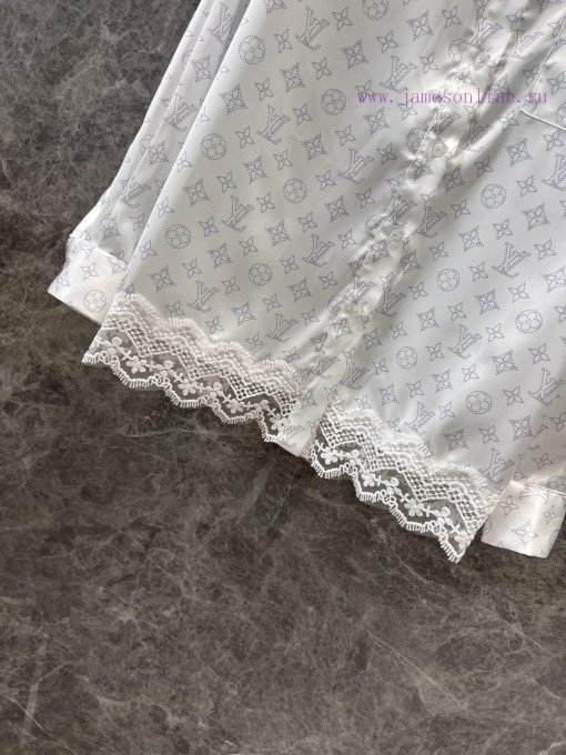 ZT61003 Louis Vuitton 25Ss Spring/Summer New Lace Printed Shirt+Shorts Set | Produced With Impo 0582c9cf - Image 5