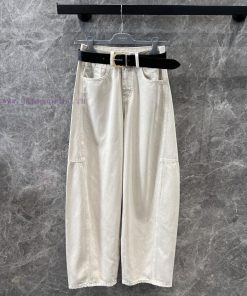 ZK61006 Prada 25Ss Spring/Summer New Triangle Logo Decorative Sickle Jeans Delivery Belt | Made 9uuc9oq6