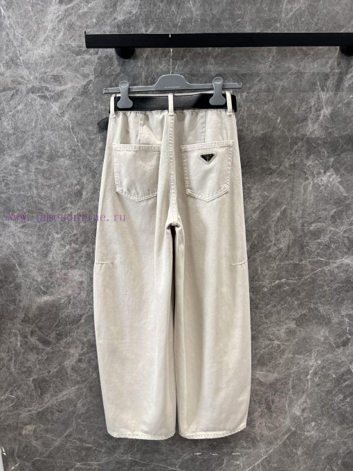 ZK61006 Prada 25Ss Spring/Summer New Triangle Logo Decorative Sickle Jeans Delivery Belt | Made 9uuc9oq6 - Image 3