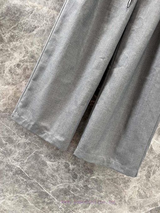 ZK60778 Miumi * 25Ss Spring And Summer New Micro Logo Contrast Waist Drawstring Casual Trousers s0gdk1n6 - Image 8