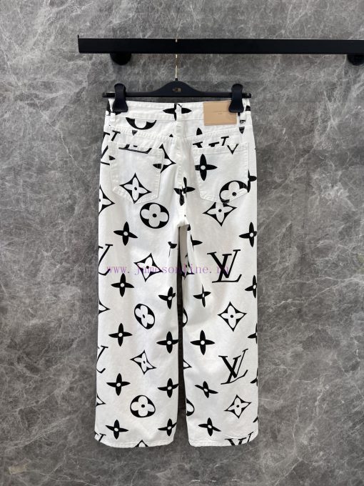 ZK61008 Louis Vuitton 25Ss New Spring/Summer Old Flower Printed Denim Pants | Absolutely Rocket vlt1vzyh - Image 3