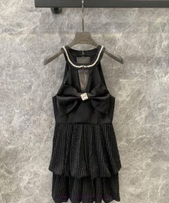 ZL56628 Miumi * 24SS Spring/Summer New Diamond Bow Decoration Double Layer Cake Skirt Customize eiez17mk