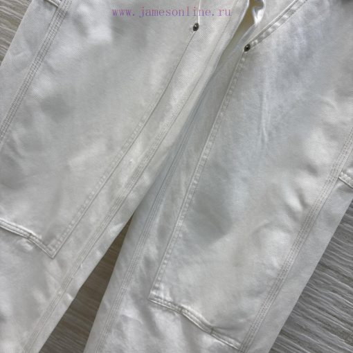CK77266 Prada 25ss White Workwear Style Jeans Are Both Fashionable And Age Reducing. White Is E 0zdyct4x - Image 7