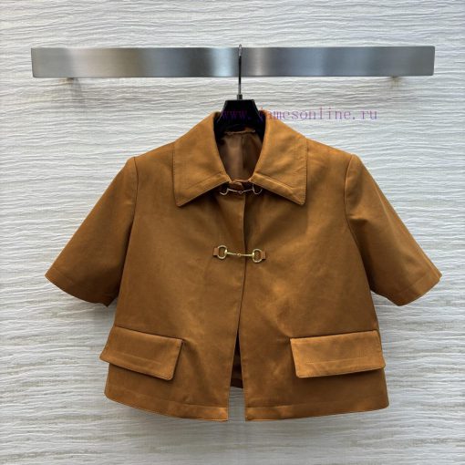 CW77278 Gucci 25 Early Spring New Collection Classic Double G Deer Fleece Series Flip Collar Sh 0nhk2k2b - Image 2