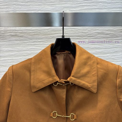 CW77278 Gucci 25 Early Spring New Collection Classic Double G Deer Fleece Series Flip Collar Sh 0nhk2k2b - Image 3