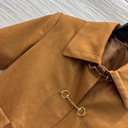 CW77278 Gucci 25 Early Spring New Collection Classic Double G Deer Fleece Series Flip Collar Sh 0nhk2k2b - Image 4