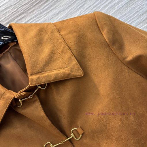 CW77278 Gucci 25 Early Spring New Collection Classic Double G Deer Fleece Series Flip Collar Sh 0nhk2k2b - Image 5